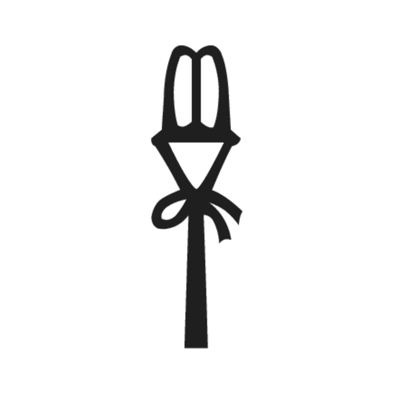 R16 — Colonnette papyriforme ornée de deux plumes