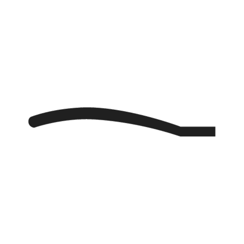 D13 — 1- Sourcil, sourcil de l'oeil Oudjat; 2- ligne courbe